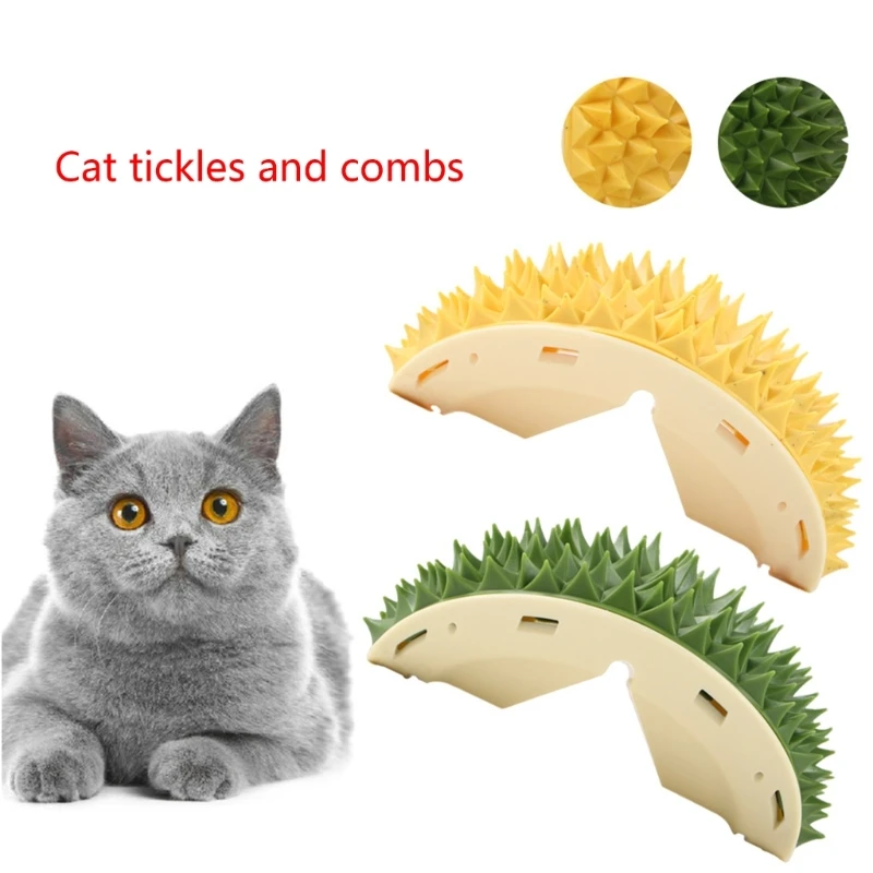 

Cats Self Groomer Wall Corner Cats Brushes Interactive Cats Toy for Shedding