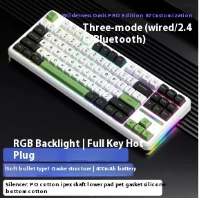 

Клавиатура игровая механическая, трехрежимная, Rgb, с горячим разъемом