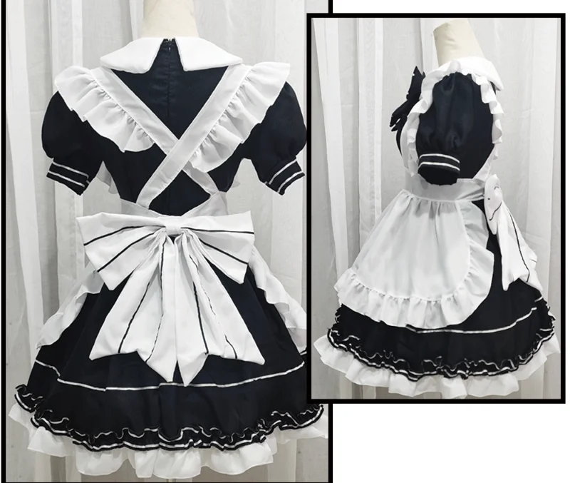 Kawaii Lolita Maid Kostüm Anime Cosplay Halloween Little Devil Outfit Peasant Bluse für Mädchen 6