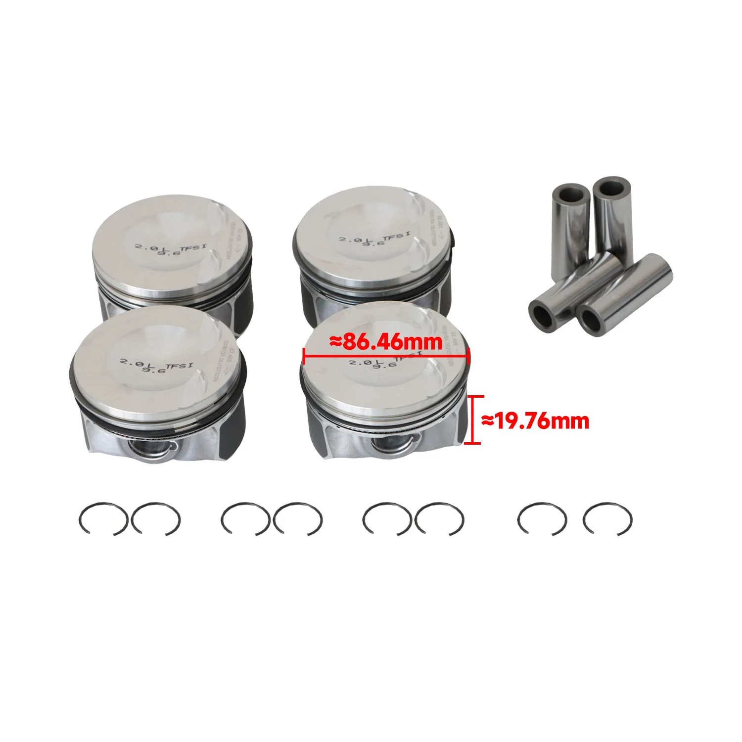 エンジンピストン1.8T 21mmとリング83mmは、A3 A4 A5 TT CDHA