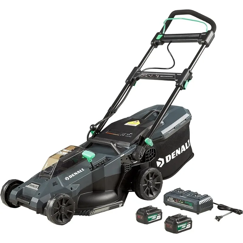 

2 x 20V (40V) Brushless 18-Inch Push Lawn Mower Kit, Includes Two 4.0 Ah Lithium Batteries & Dual Port Charger