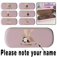 Customized Name Women Glasses Organizer PU Case Eyeglasses Storage Box Myopia Glasses Holder With Durable Hinge With Name Custom 1