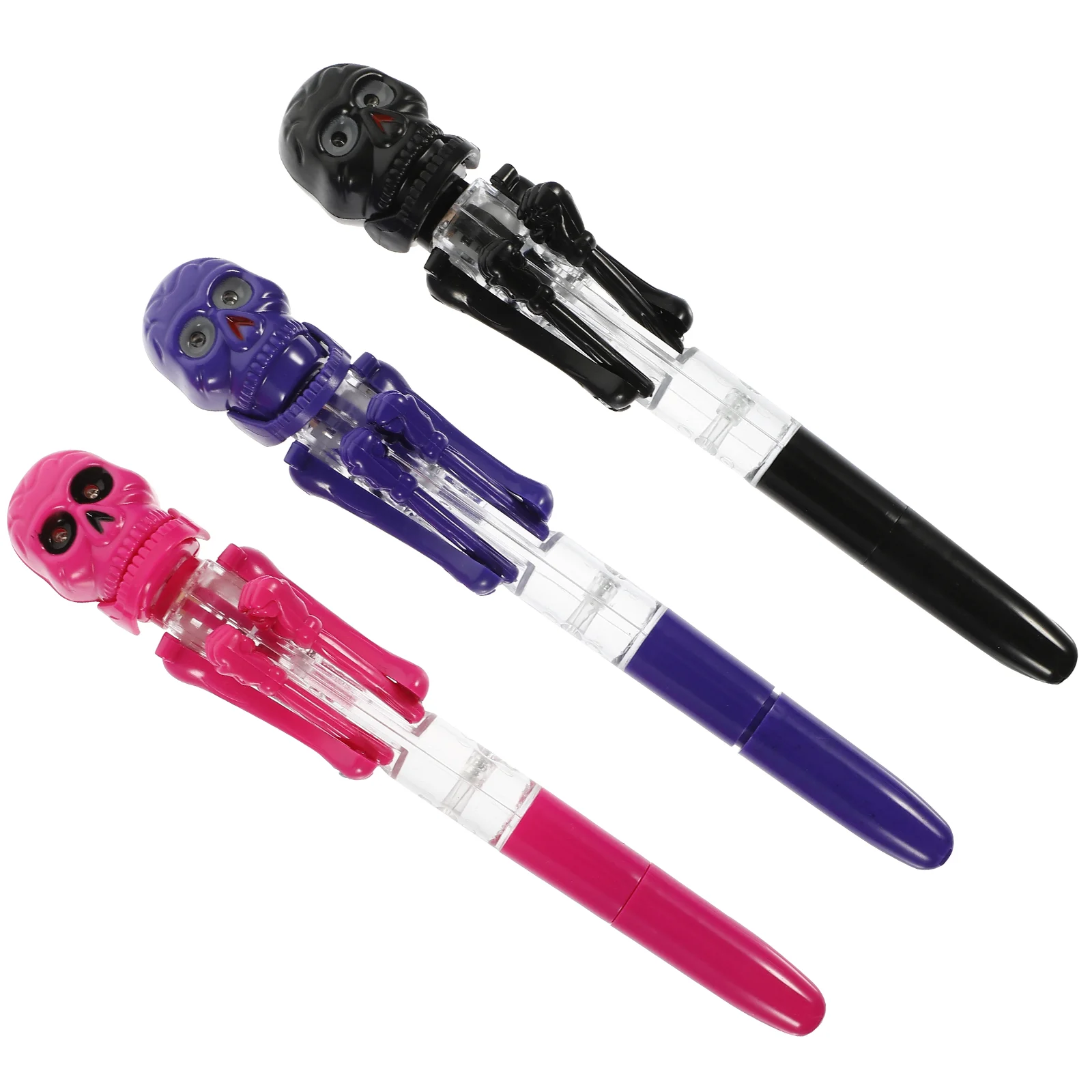 

3/4PCS Creative Halloween Ballpoint Pen with Light Pumpkin Skull Ballpoint Pen with with Lamp Lovely Pumpkin Skull Boxing Pen