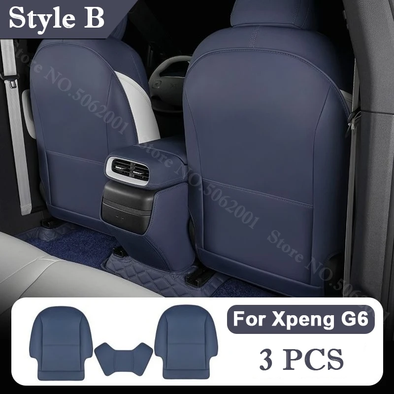 Xpeng G6 Xiaopeng G6 2023-2026 자동차 안티 킥 패드 시트 백 오거나이저 스토리지 패드 가죽 안티 스크래치 프로텍터 액세서리