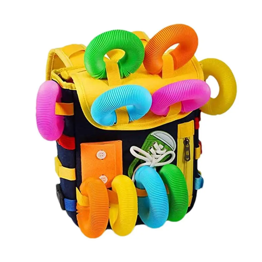 Montessori Busy Board Felt Learning Backpack For Toddlers Busy Baby Board Kids Educational Toys