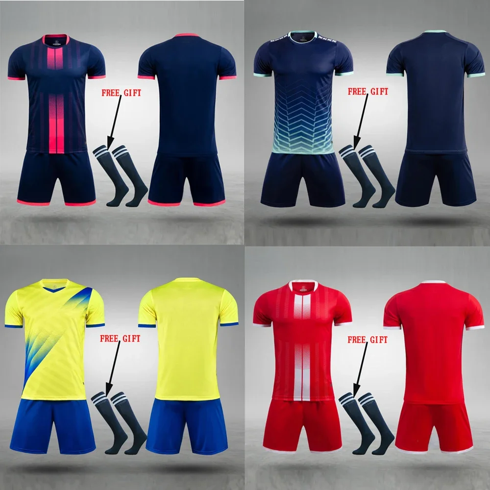 

Adult Kids Football Jersey Men Boy Customize Soccer Uniforms Kit Sports Clothes Women Futsal Sportswear Training Tracksuit Child