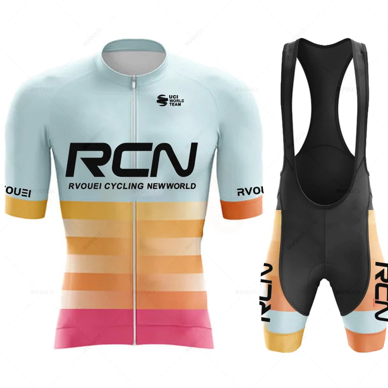2025 Rcn Team Cycling Jersey Set Man Summer MTB Cycling Clothing Short Sleeve Ropa Maillot Ciclismo Outdoor Riding Bike Uniform 5