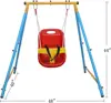 Baby Toddler Indoor/Outdoor Metal Swing Set (Blue, Red, Yellow) 2