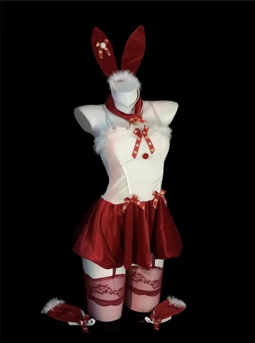 Christmas Lingerie Sexy Outfit Bunny Uniform Maid Hot Pussy Girl Outfit