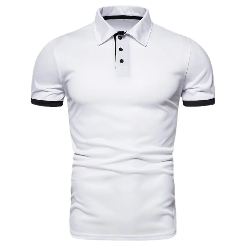 Spring And Summer New Men's Solid Color Short Sleeve POLO Shirt Fashion Business Casual Lapel