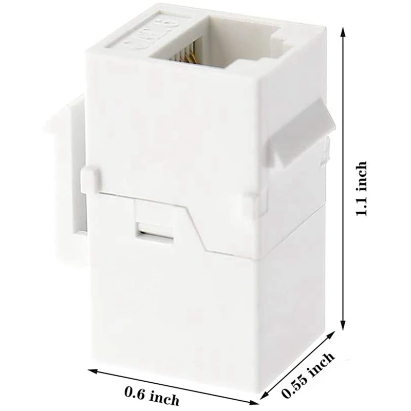 이더넷 키스톤 커플러, 키스톤 잭, 인라인 암 커넥터, 60 팩 Cat6 RJ45