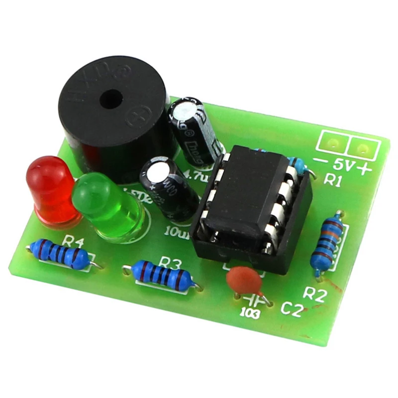 NE555 LED Flasher DIY Signal Generator Kit, PCB Board for Soldering Training & Electronic Learning