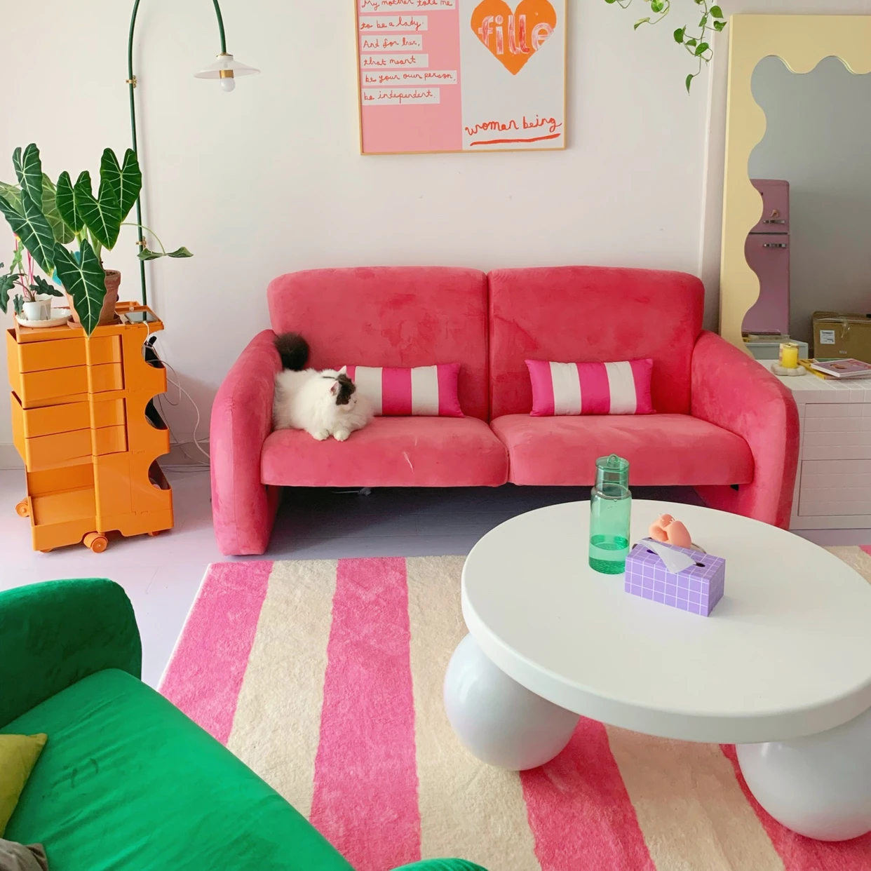 Retro Colorful Striped Carpets Large Area Living Room IG Decoration Thickened Winter Rugs Cloakroom Bedroom Holiday Stylish Mat 6