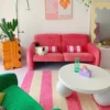 Retro Colorful Striped Carpets Large Area Living Room IG Decoration Thickened Winter Rugs Cloakroom Bedroom Holiday Stylish Mat 6