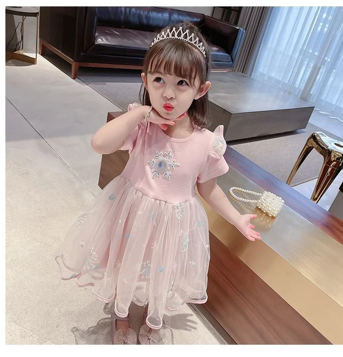 Girls Dress Summer Princess Elza Dresses Elegant Kids Costume for Girls Vestidos Party Toddler Children Teenagers Birthday Robe cute dresses