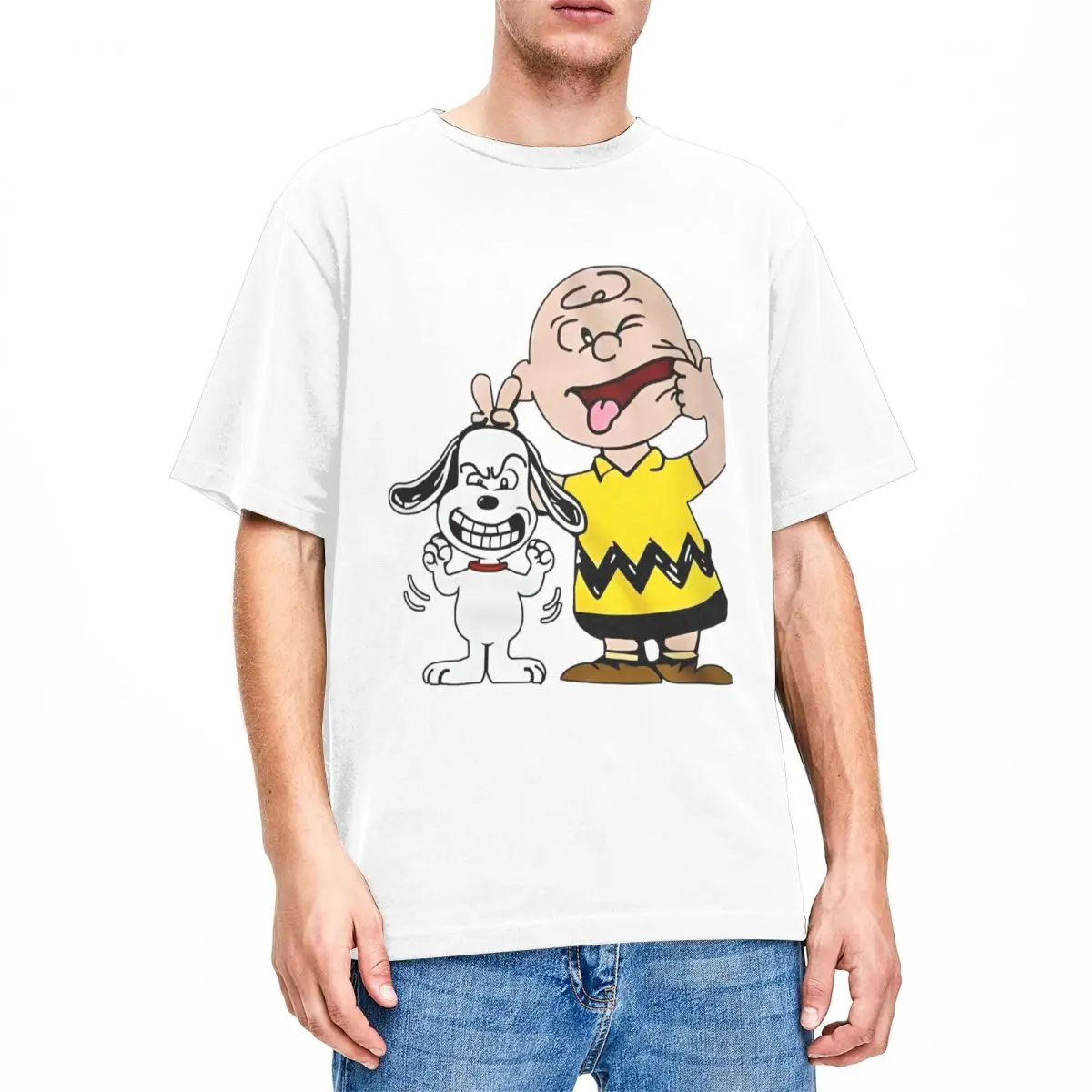 thumbnail image 1 of Camisetas de algodón de Peanuts, Charlie Brown y Snoopy, camisetas de verano Y2K, divertidas camisetas de manga corta, camisetas con cuello redondo y estampado de hip hop, 1 of 5