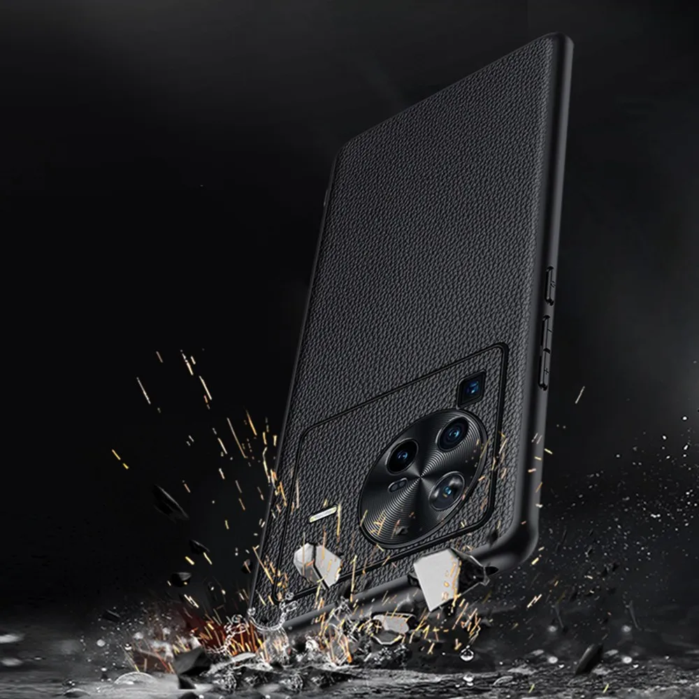 Genuine Leather Case For Vivo X80 X70 Pro 3d Lens Protective Coque For Vivo X Note S15 Pro Cover Luxury Real Leather Phone Shell