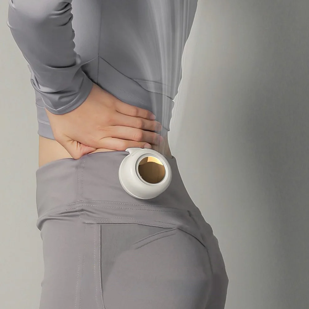 Mini Clip Fan Bladeless Electric Waist Fans 3 Speeds Rechargeable Personal Body Fan Portable Handheld Fans For Outdoor Hiking