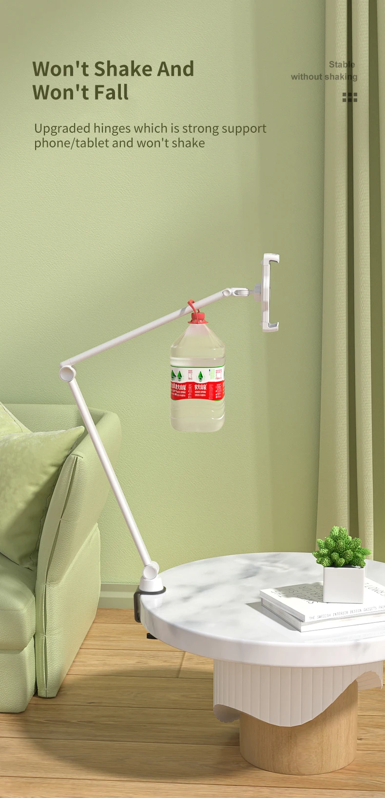 Ledetech Long Arm Clip Phone Holder Stand Tablet Clamp Holder Table Phone Stand Lazy Holder