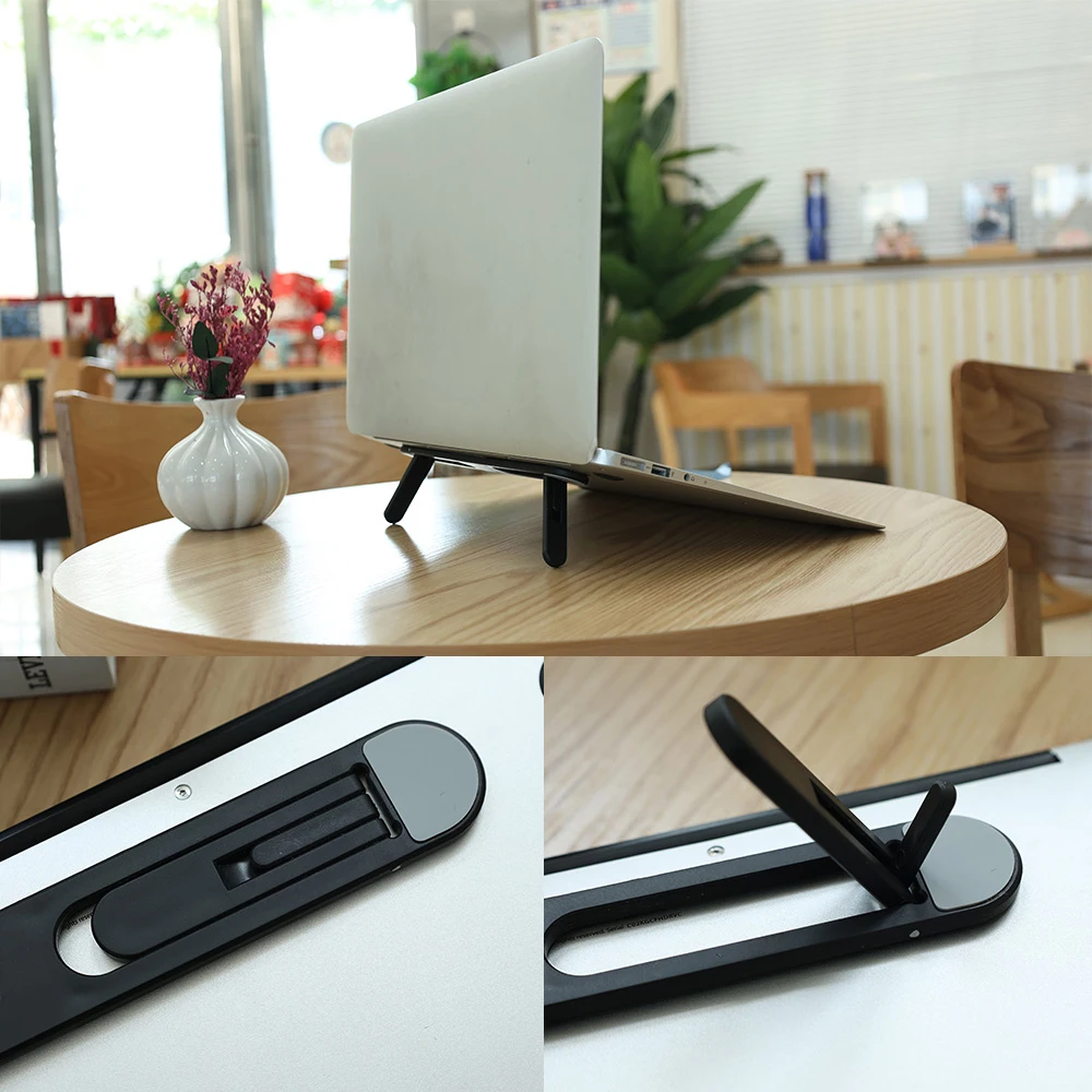 Suporte do Teclado, Riser, Universal, Auto-Adesivo, Plástico, Refrigeração, Kickstand Pad