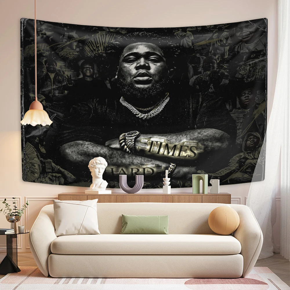 Rapper Rod Wave Tapestry Pop Singer Home And Garden Decoration Wall Hanging Aesthetic Bedroom Background Sofa Blanket