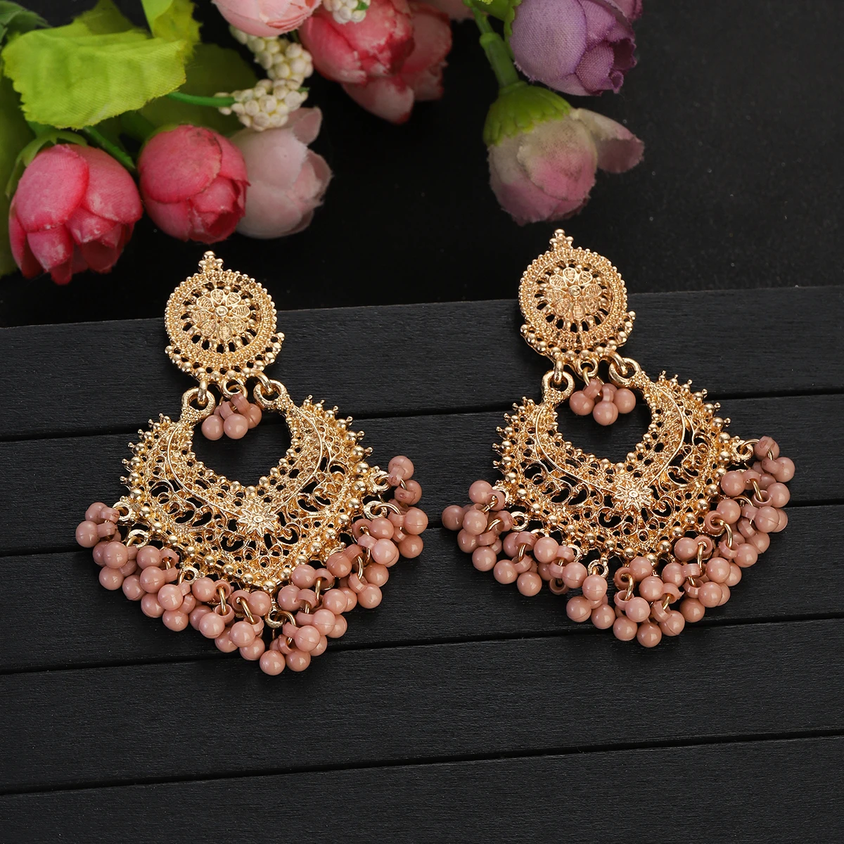 Live Evil Maang Tikka With Earrings Set Gold Plated Kundan & Pearl Earring  Set with Maang