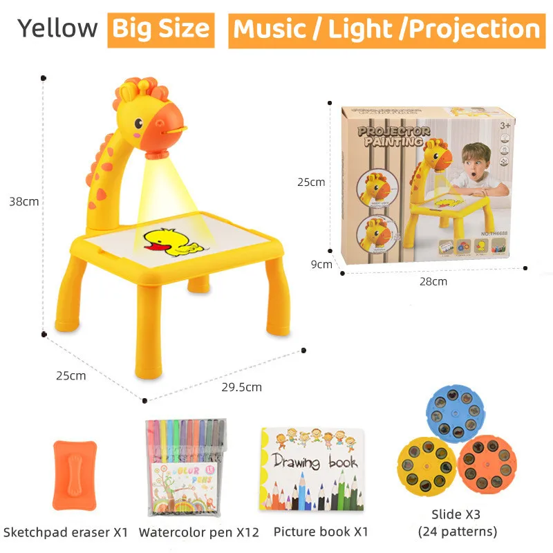 3 in1 Projector Camera Kids Table for Children Drawing Board Drafting Table  Painting Pad Learning Educational toys for Girl Gift - AliExpress