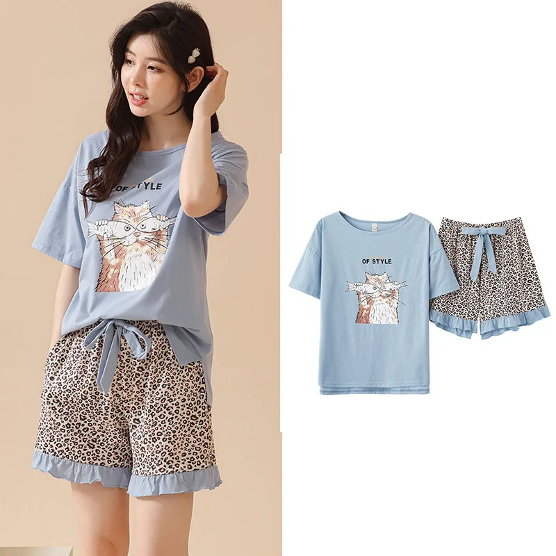 Pijama Mujer Viscosa De Bambú - Conjunto Manga Corta Y Pantalones Capri - Ropa De Dormir Fresca Y Suave