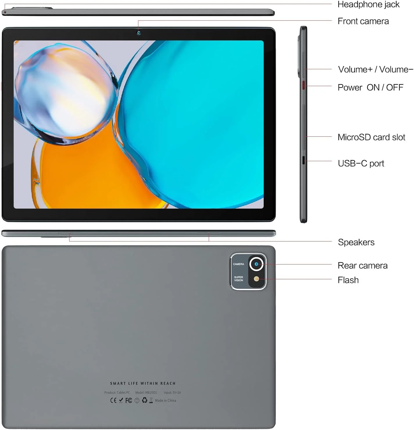  ھ IPS HD ġ ũ º, ȵ̵ 13 º, 10.1 ġ, 2 RAM, 64GB ROM, 5000mAh ͸