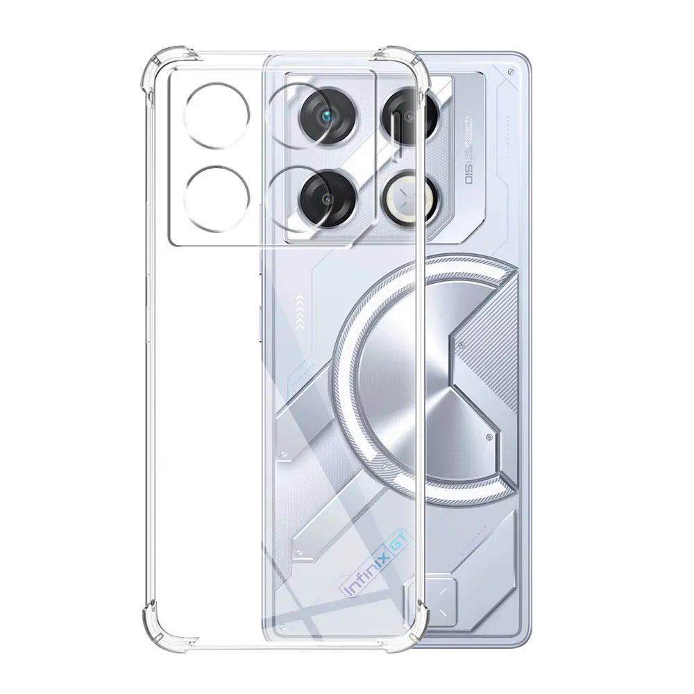 Clear Shockproof Silicone Soft Phone Case with Transparent Back Cover