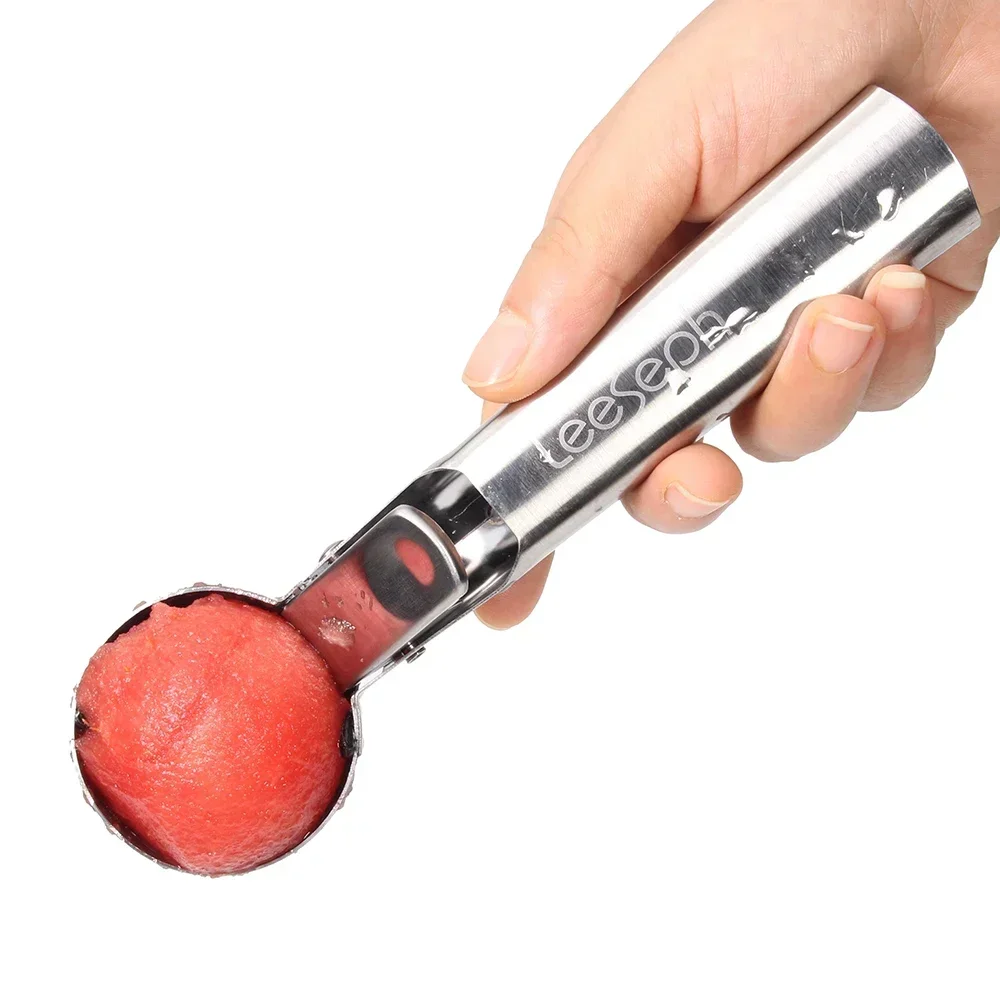 1Pcs Stainless Steel Ice Cream Scoops Stacks Ice Cream Digger Non-Stick Fruit Ball Maker Watermelon Tool