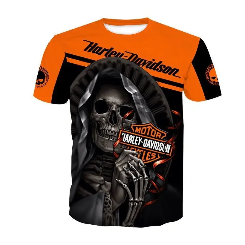 Harley-Davidson® Men's Skull Biker Short Sleeve Cotton Crew-Neck T