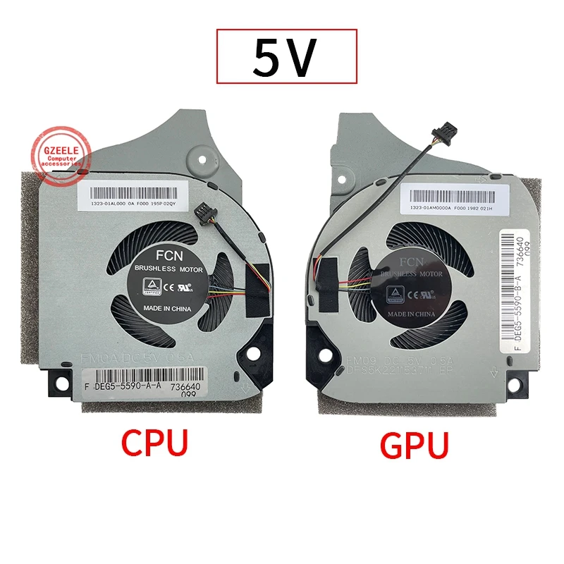 

Laptop Cpu Gpu Cooling Fan cooler radiator for DELL INSPIRON G5-5590 G7-7590 G7-7790 0C04TH C04TH 006KT2 06KT2 DC12V/5V 1A