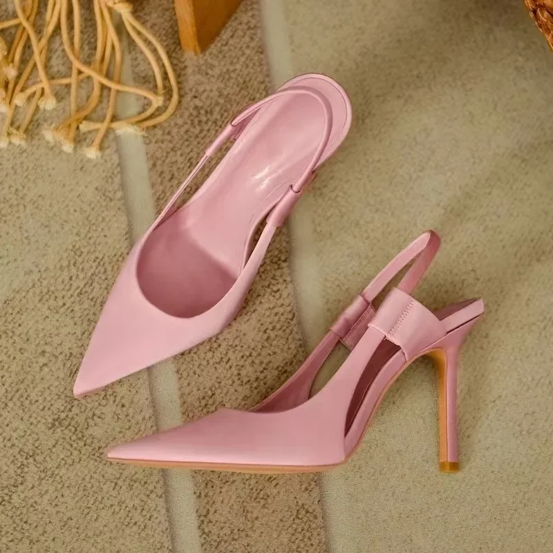 2024 New Women Pumps Summer Fashion Sexy Pointed Toe Wedding Party High Heeled Shoes Woman Sandasl Dress Zapatos Mujer 34-40