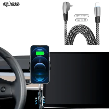 Car Charging Cable For Tesla Model Y 3 2021-2024 Highland Mobile Phone Fast Charging Cable to ios 30W 60W Type-C