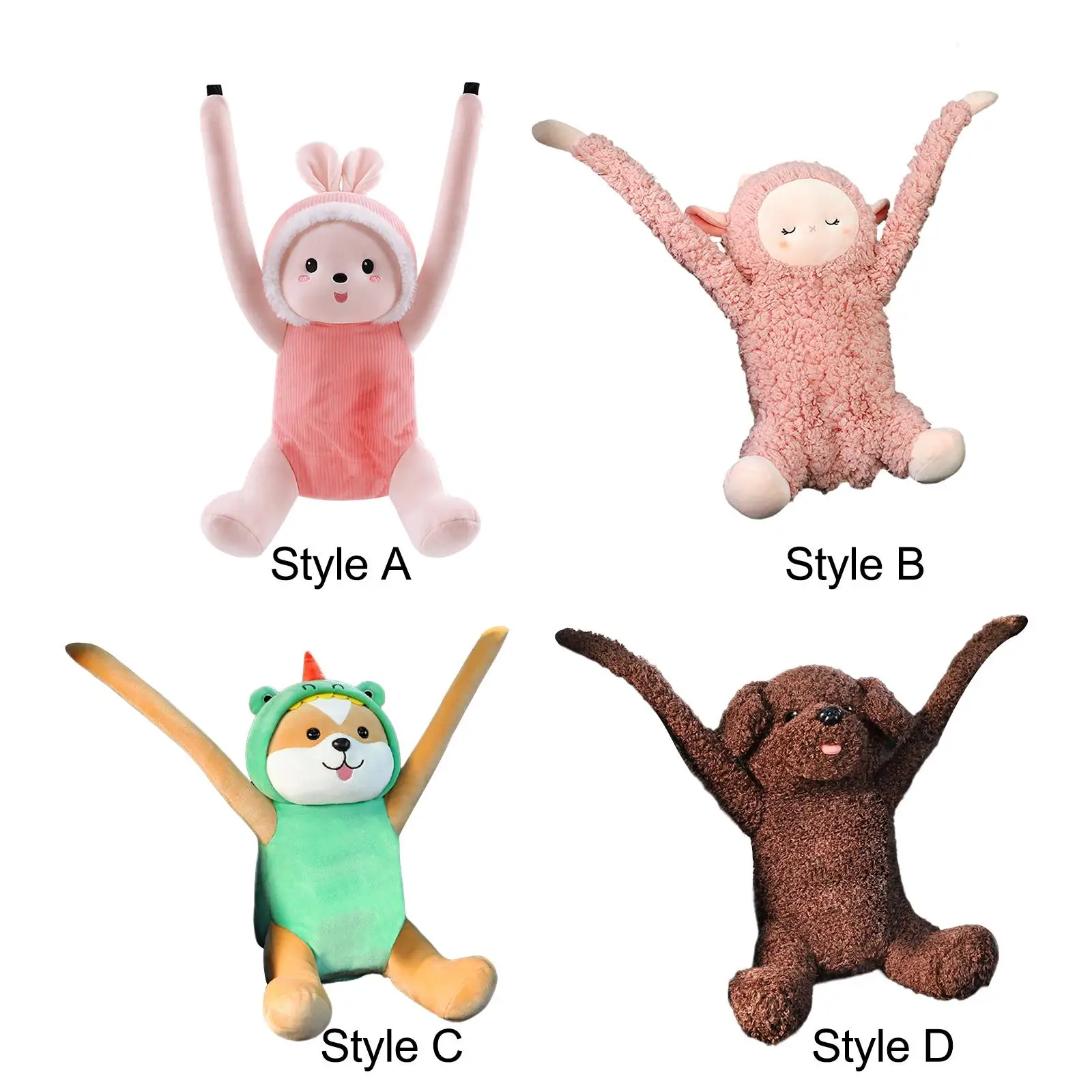 

Симпатичный автомобильный держатель для салфеток, автомобильная плюшевая коробка для салфеток с животными для офиса, ванной комнаты