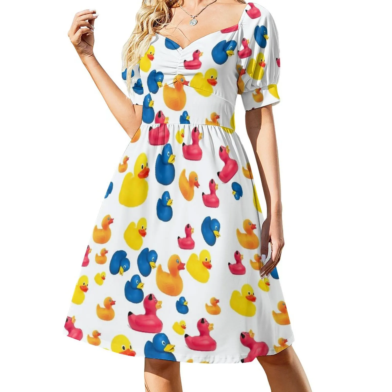 

Colorful rubber duck pattern Sleeveless Dress luxury dresses wedding guest dress 2023