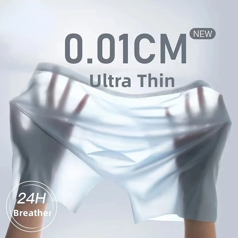 Men Boxers Panties Ice Silk Seamless Underwear Ultra-thin Breathable Boxer Shorts 1pc For Male Underpants Boxershorts Quick Dry men boxer shorts
