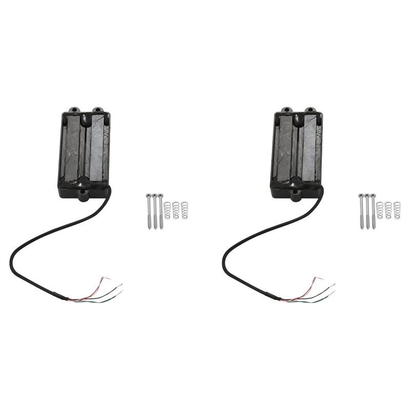 

2X Noiseless Good Balance 4 String Bass Humbucker Double Coil Pickup Black For Bass Guitar
