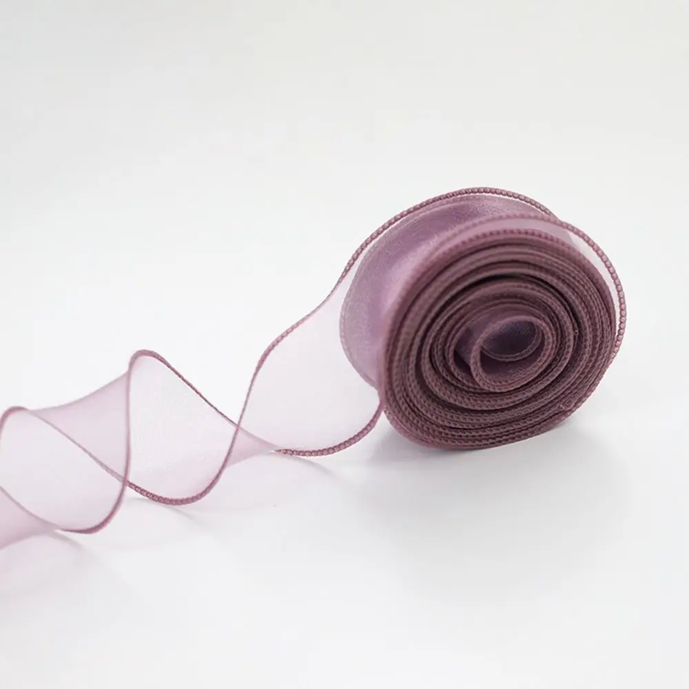 Roll of Satin Ribbon 40mm 10 yards Flower Bouquet Wrapping Tulle Ribbon Organza Ribbon Mesh Fabric Lace Korean Ribbons