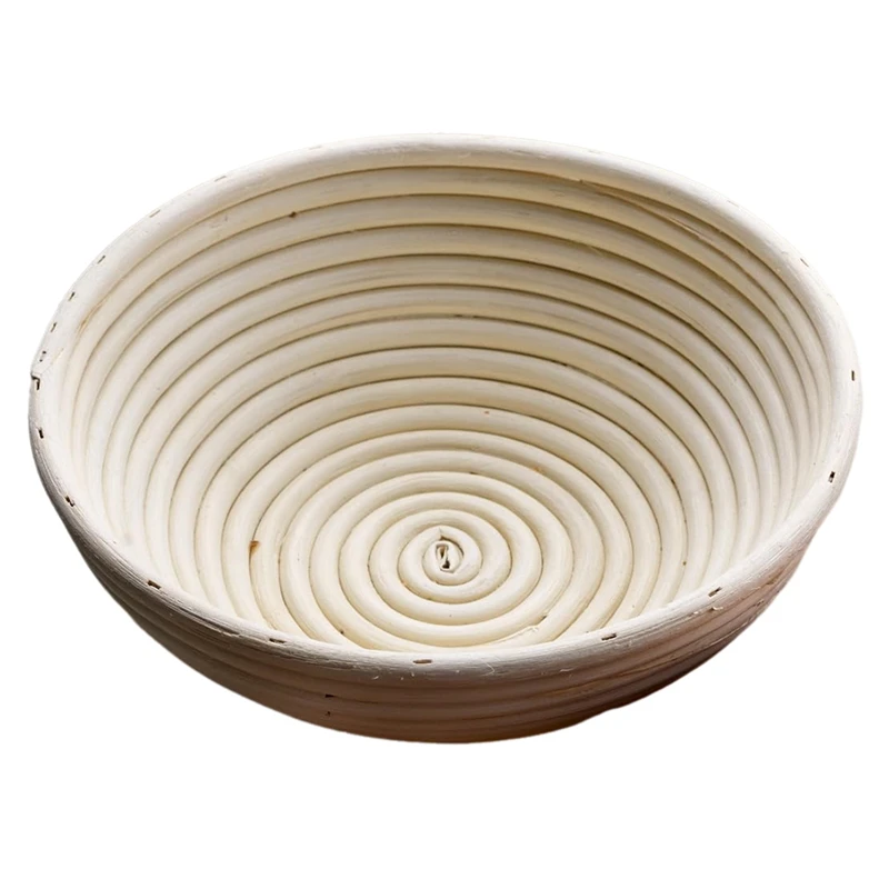Bread Protection Basket, Dough Protection Basket Round Handmade Rattan Basket, Handmade Bread Making Kit 23X8cm-HFIL