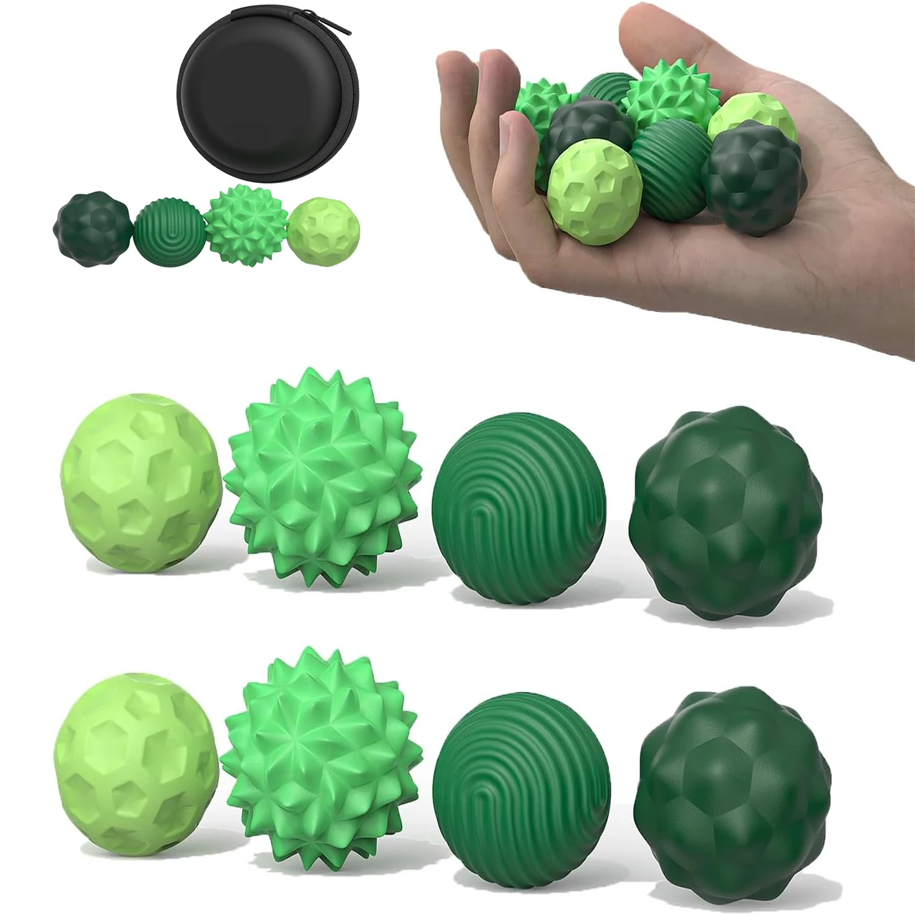 Silicone Grip Strengthener Balls Magnetic Sensory Fidget Ball Attracting Stress Ball Massage Balls  for Anxiety Relief