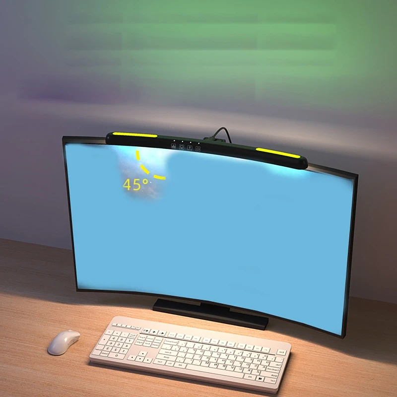 RBG-Lampes de bureau pour moniteur d'ordinateur, lampe LED à gradation,  lumières de bureau magnétiques, barre lumineuse de face en continu pour  écran PC - AliExpress