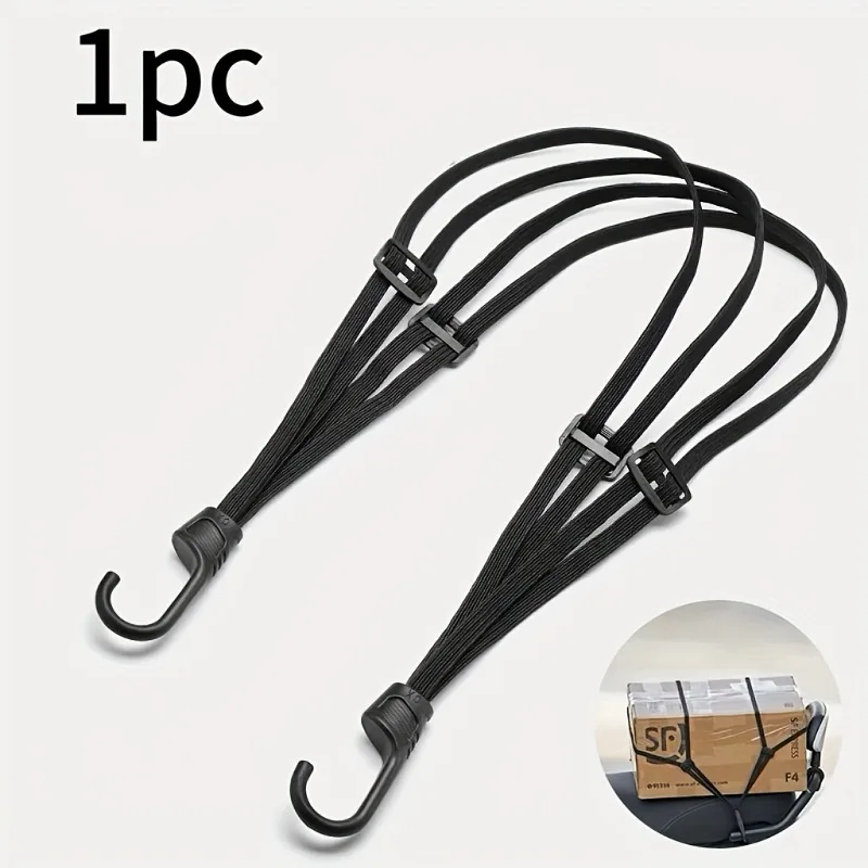 1pc/2pcs four-in-one 4-in-1 Multifunctional High-Elasticity Strap with Hook for Motorcycle Electric Bicycle Helmet Rear Box Seat