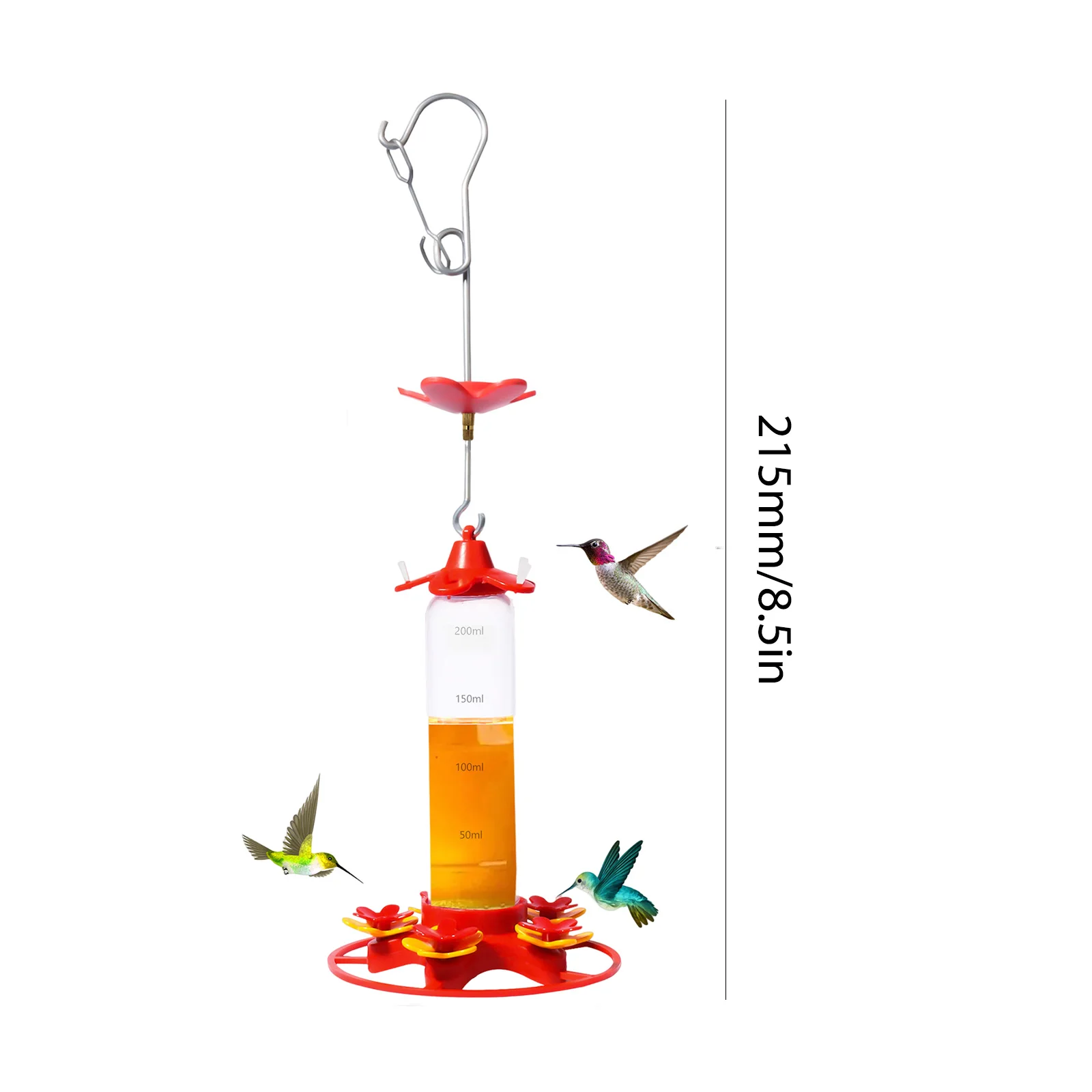 Garden Hummingbird Drinker Hanging Outdoor Bird Feeder Drinker Anti-ants Leakproof Easy To Clean Outdoor Garden Decoration
