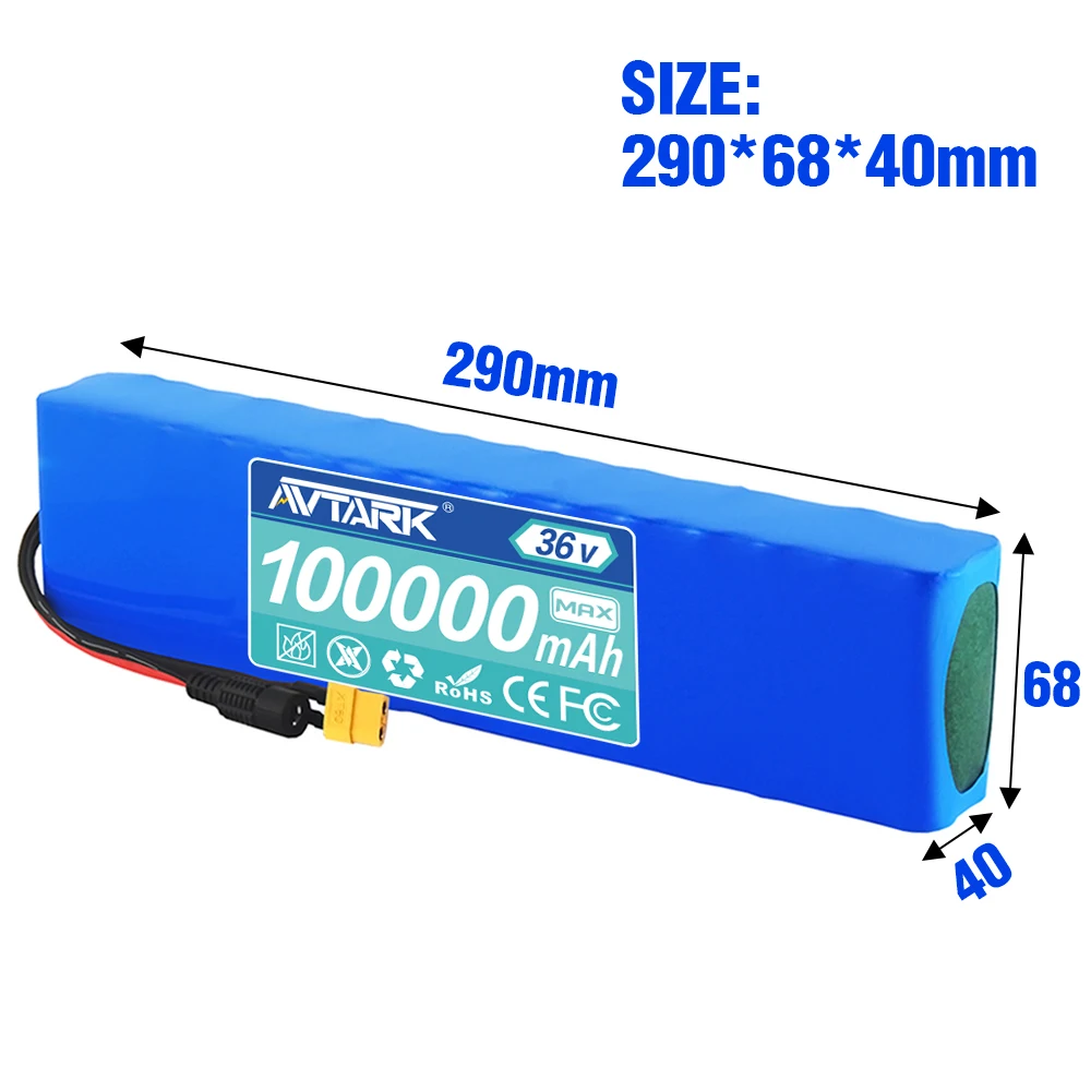 10 s3p 36V 100Ah akumulator ebike 18650 akumulatory litowo-jonowe 350W 500W do skutera motocyklowego o dużej skuter elektryczny