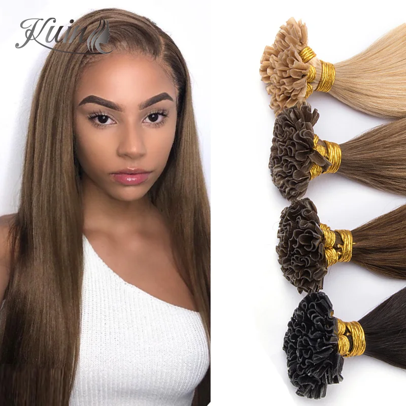 

Straight Nail U Tip Human Hair Extension Real Human Hair 50pcs/ Set Keratin Capsule Fushion Human Hair Extensions For Women