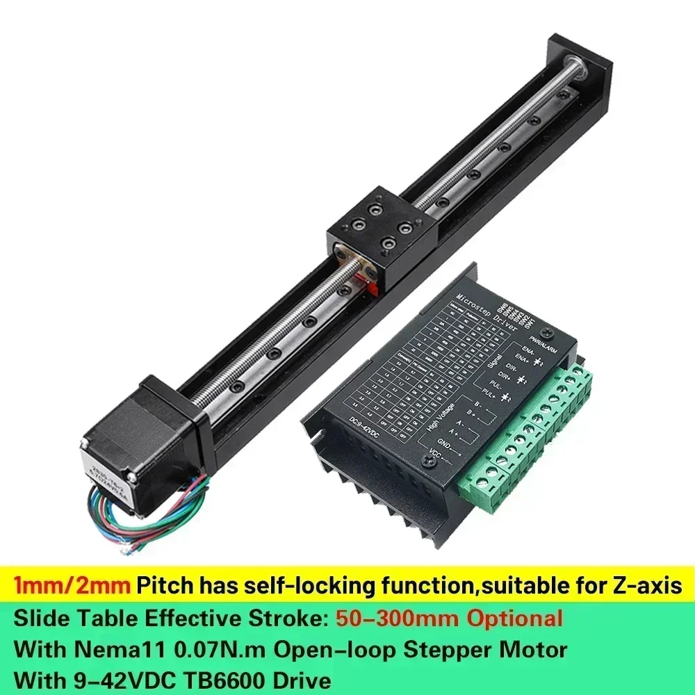 YunDuan T-type Motorized Linear Rail Stage Mini CNC Sliding Table