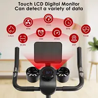 Vélo d'exercice avec résistance magnétique, vélo d'entraînement à domicile, vélo de spinning, vélo de fitness intérieur, moniteur LCD, réglable, jusqu'à 120 5