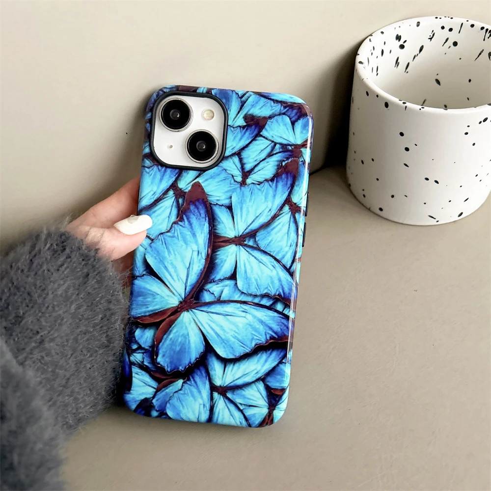 Butterfly Pattern Magnetic Two-in-One Film Protective Case for iPhone